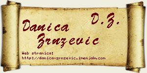 Danica Zrnzević vizit kartica